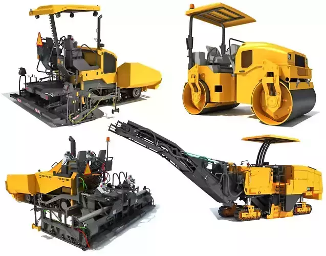 Road Construction Equipment 3D Model Collection