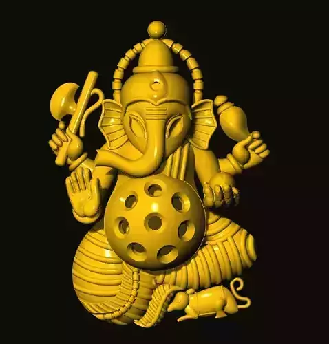 ganesh gold statue of lord ganesha
