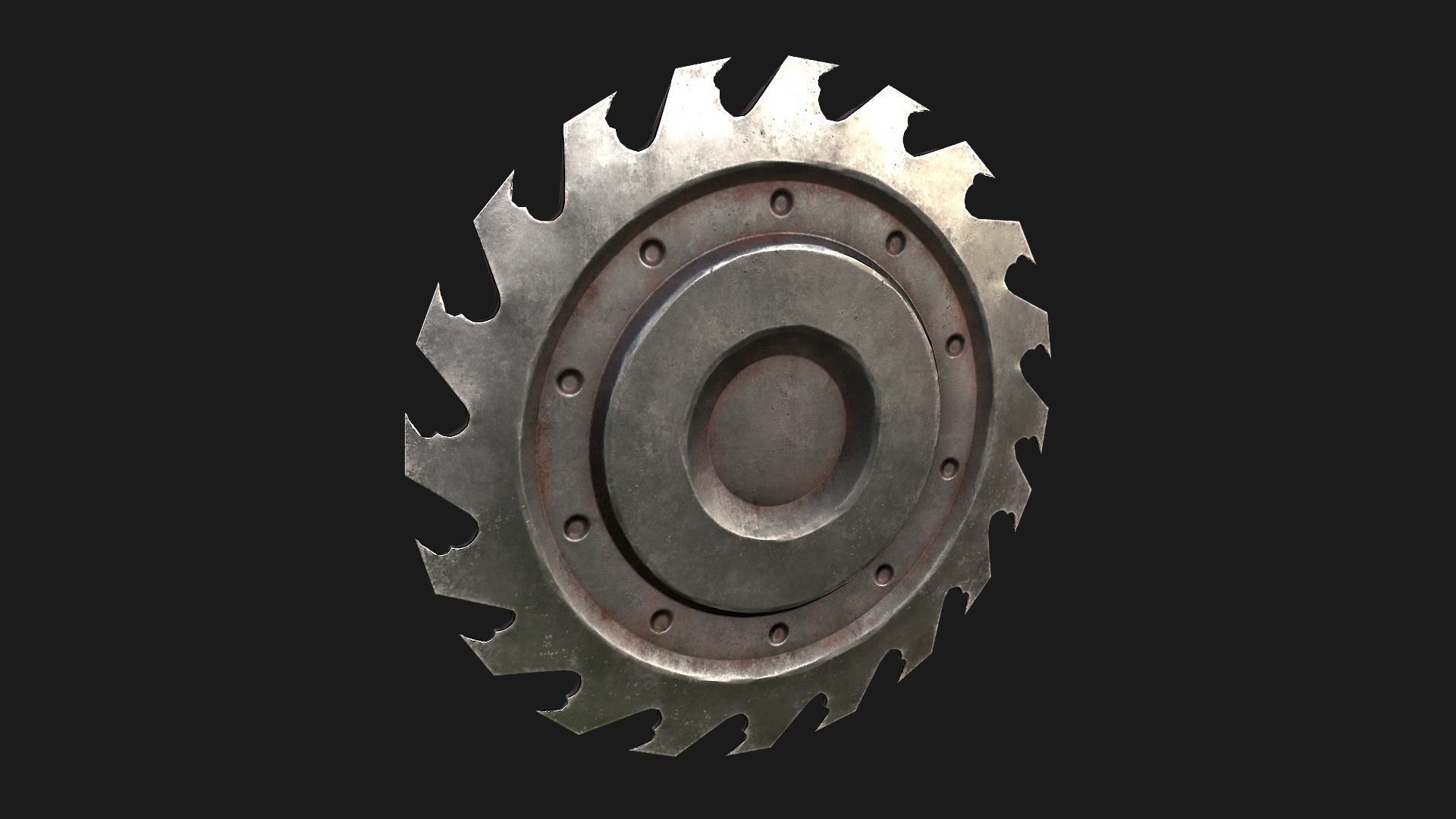 Medieval Sawmill Mechanism Low-poly 3D model_17