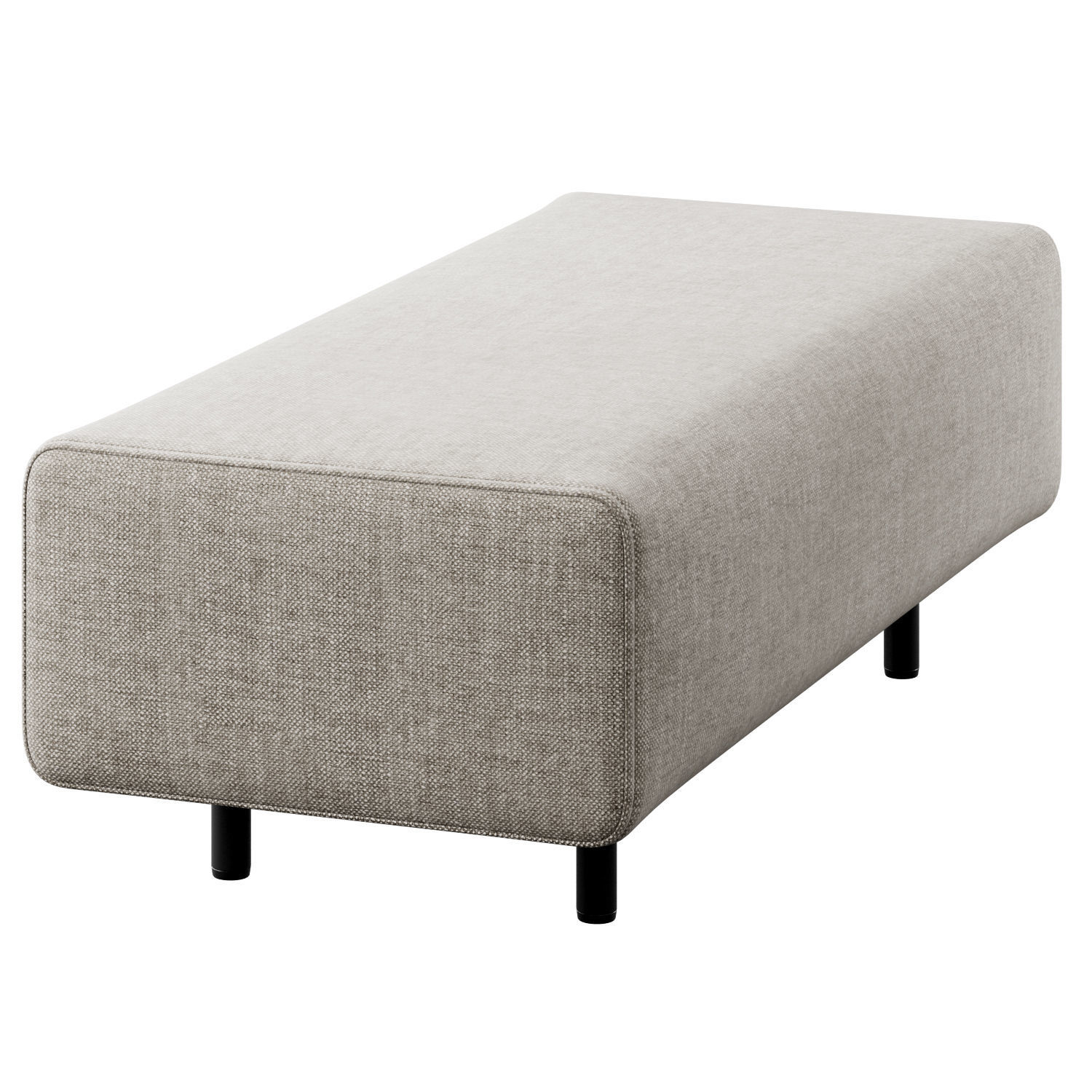 Block Party Lounge Bench by Poppin 3D model_6