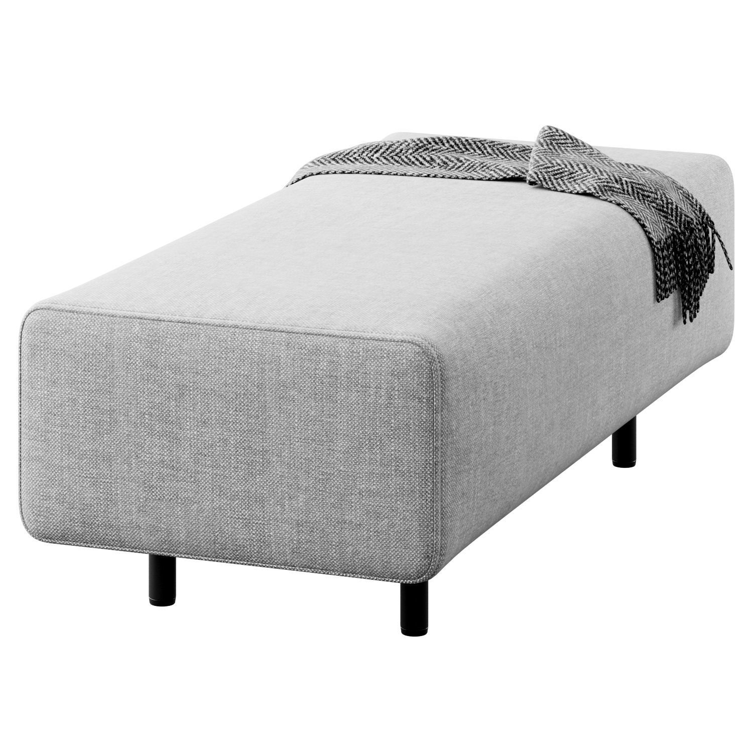 Block Party Lounge Bench by Poppin 3D model_4