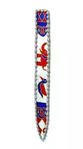Red White Blue And Yellow African Tribal Item