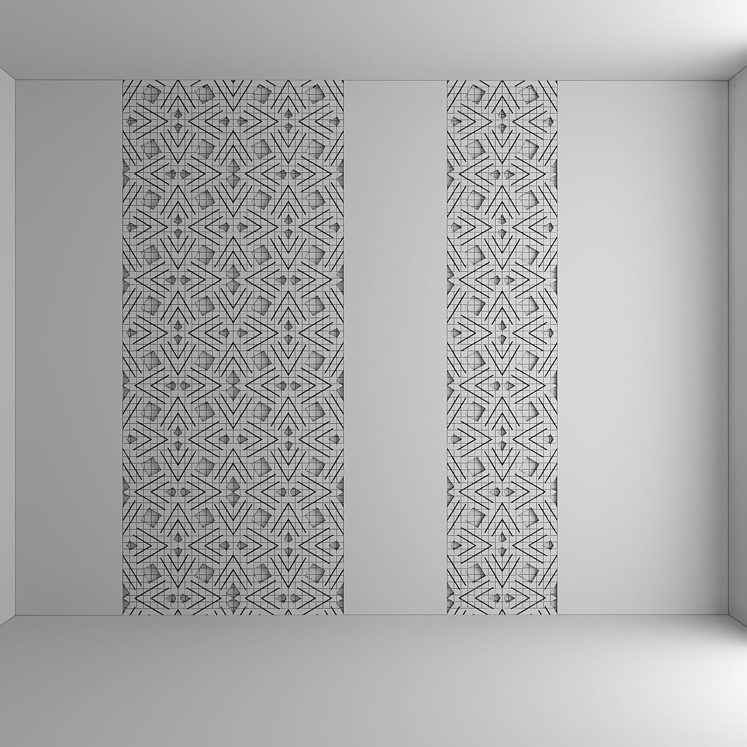Wall Panel 1 Low-poly 3D model_2