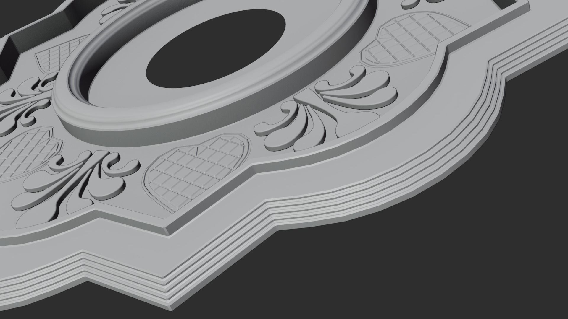 Ceiling pop design for fan and light   interior design  3D model_9