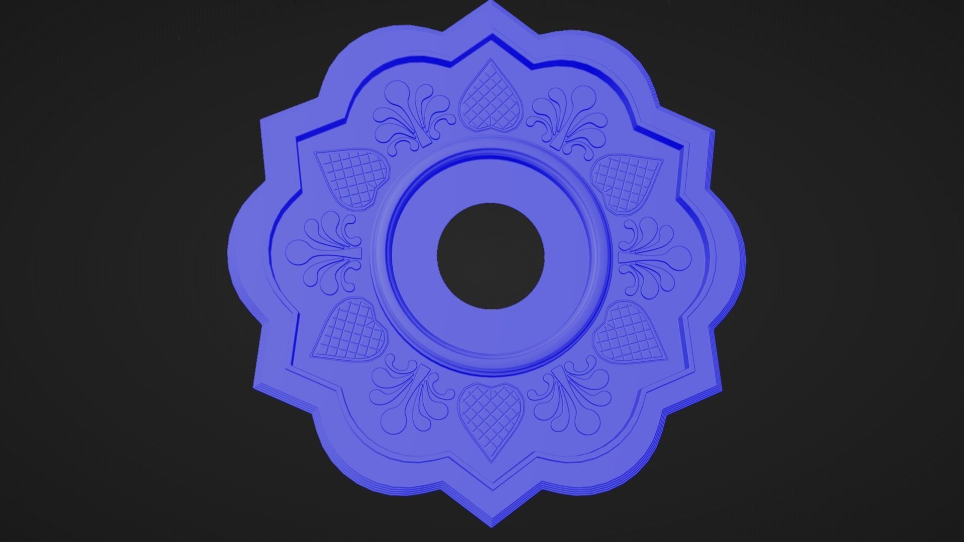 Ceiling pop design for fan and light   interior design  3D model_7