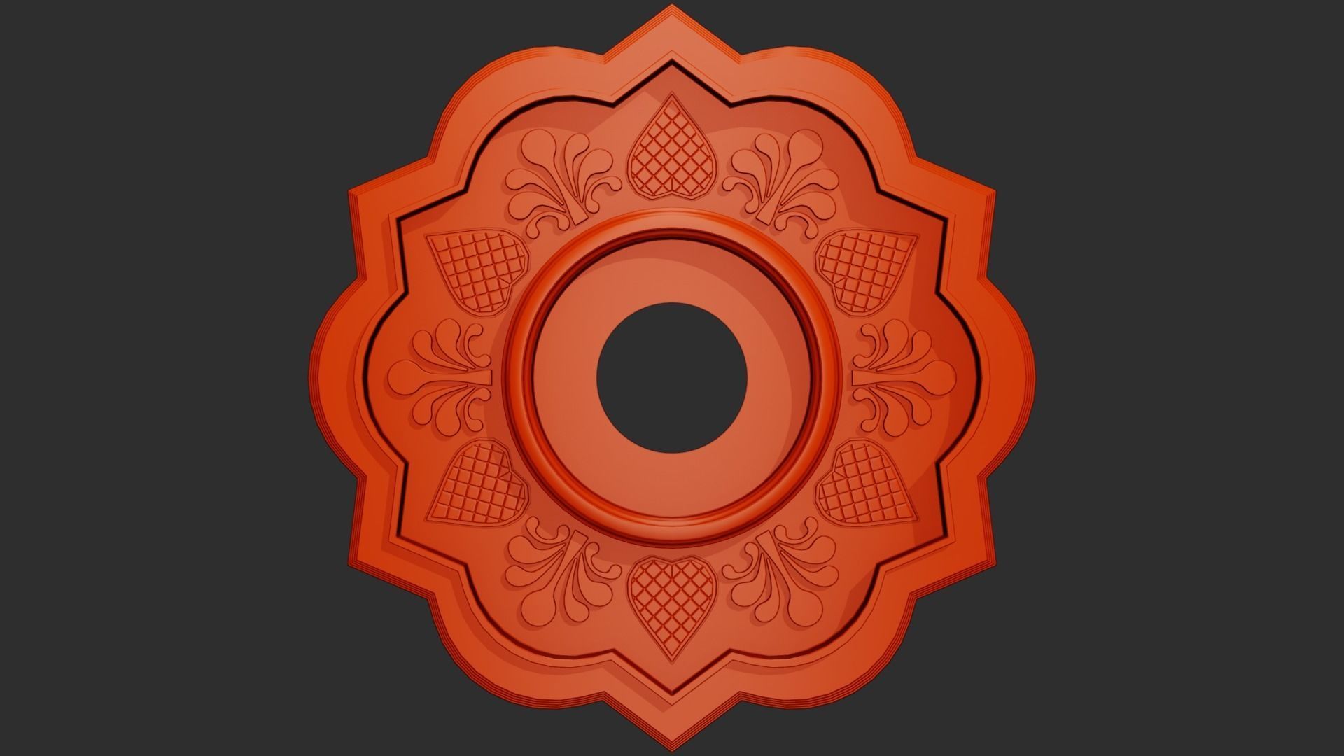 Ceiling pop design for fan and light   interior design  3D model_3