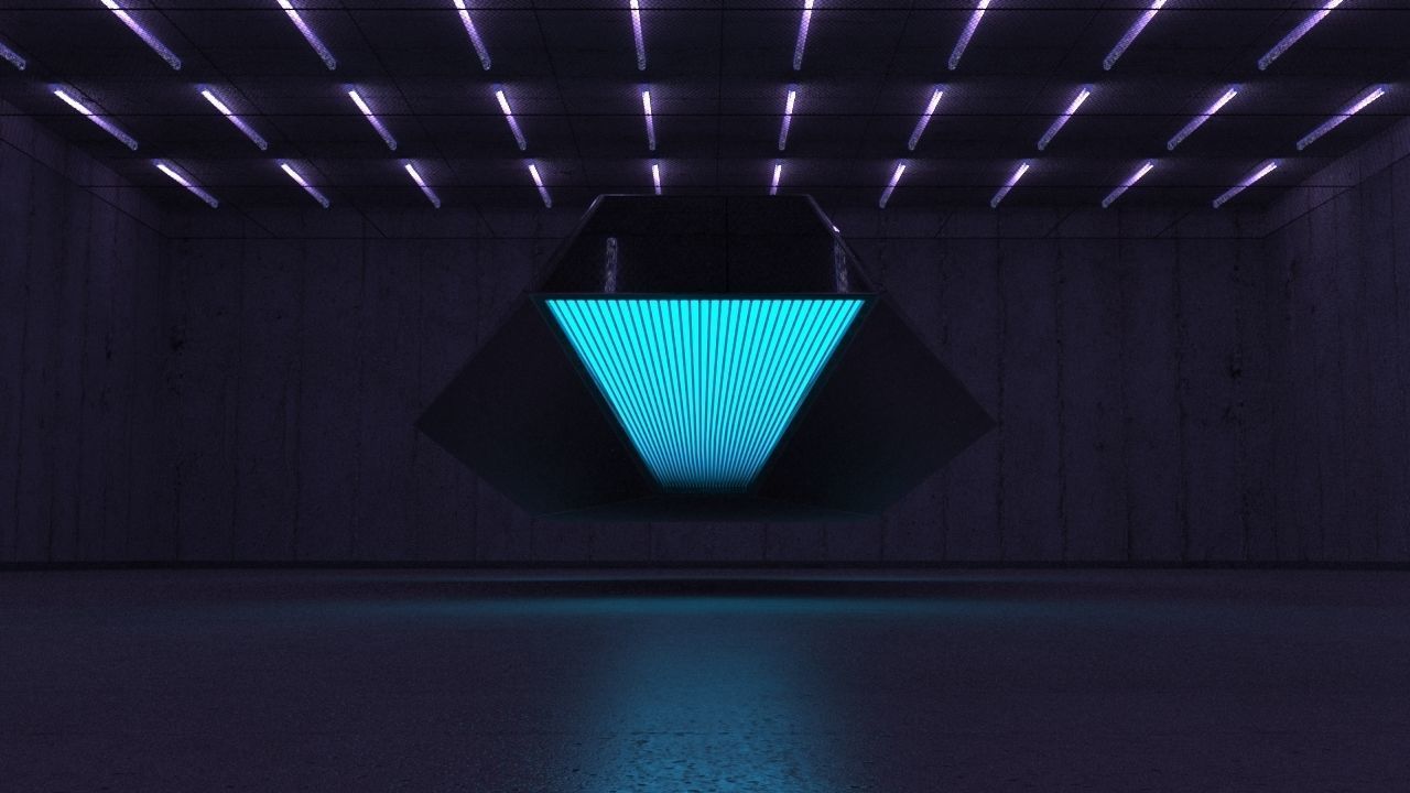 Small Spacecraft Low-poly 3D model_3