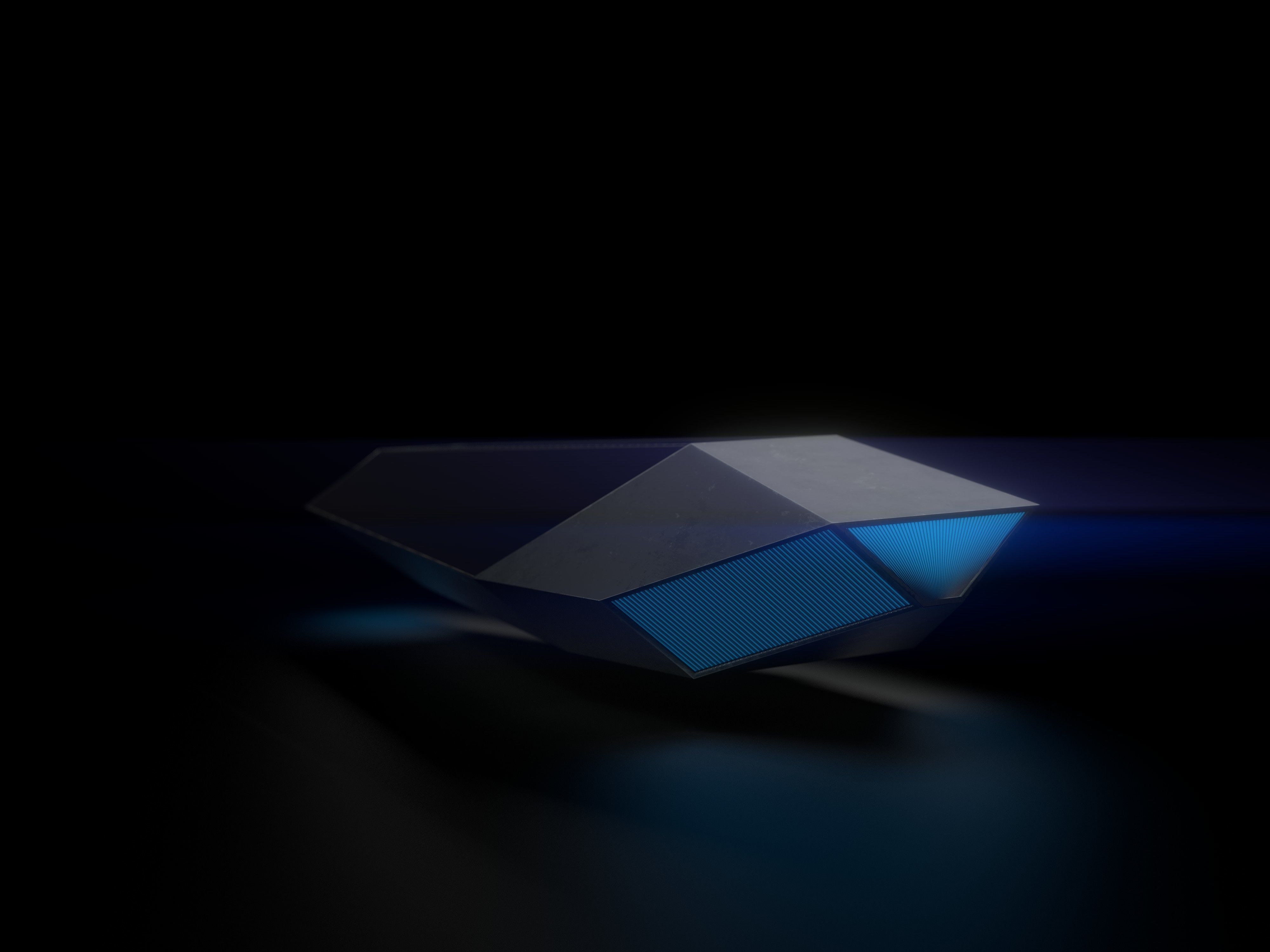 Small Spacecraft Low-poly 3D model_4