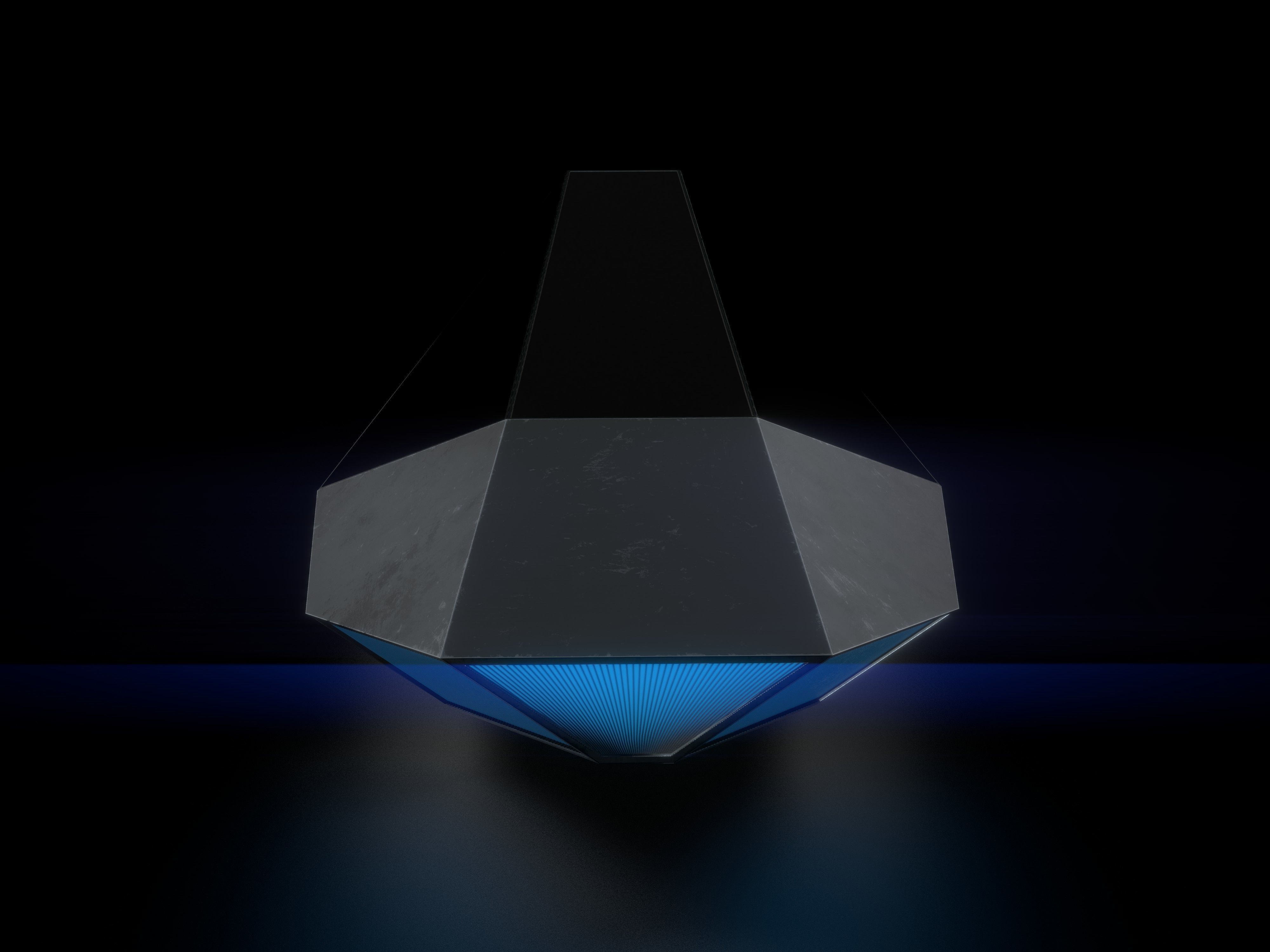Small Spacecraft Low-poly 3D model_8