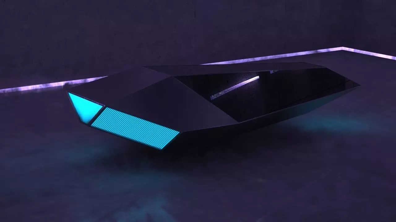 Small Spacecraft Low-poly 3D model_0