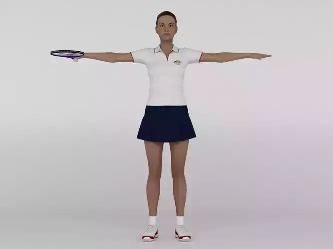 Female Tennis Player 3D model