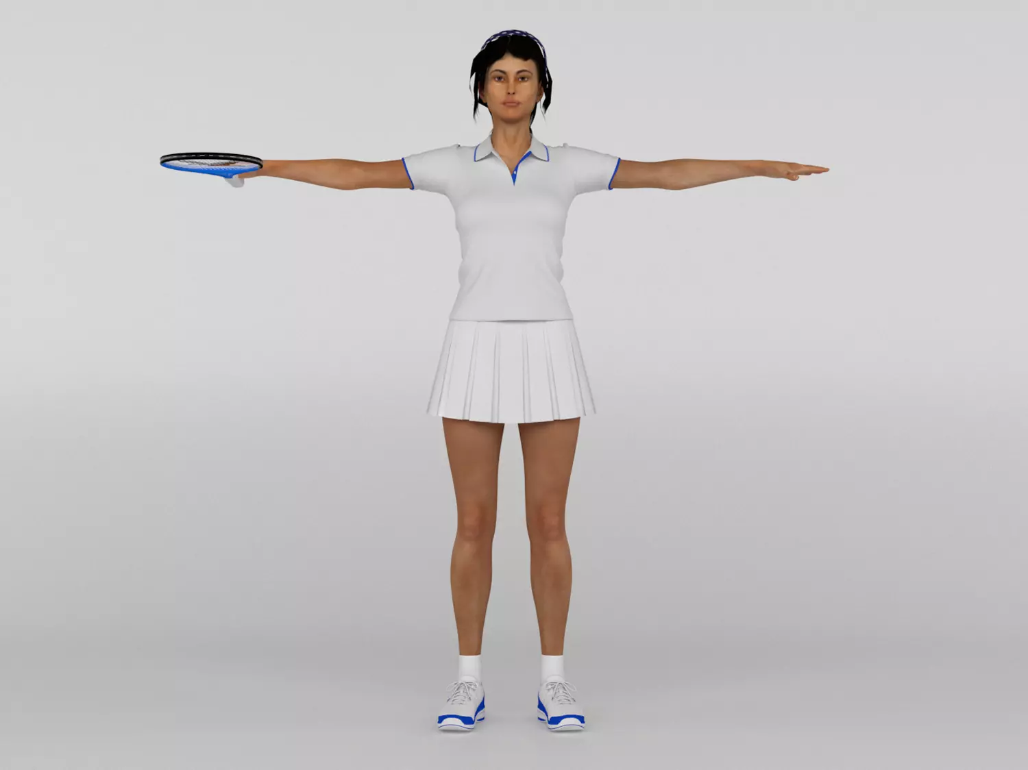 Female Tennis Player 3D model