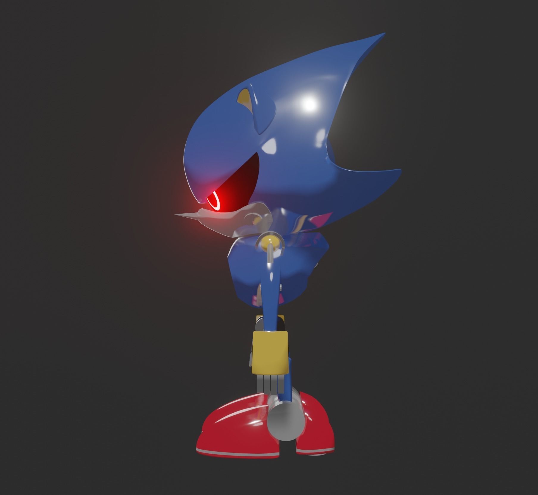 Metal Sonic-sonic menia style Free 3D model_6