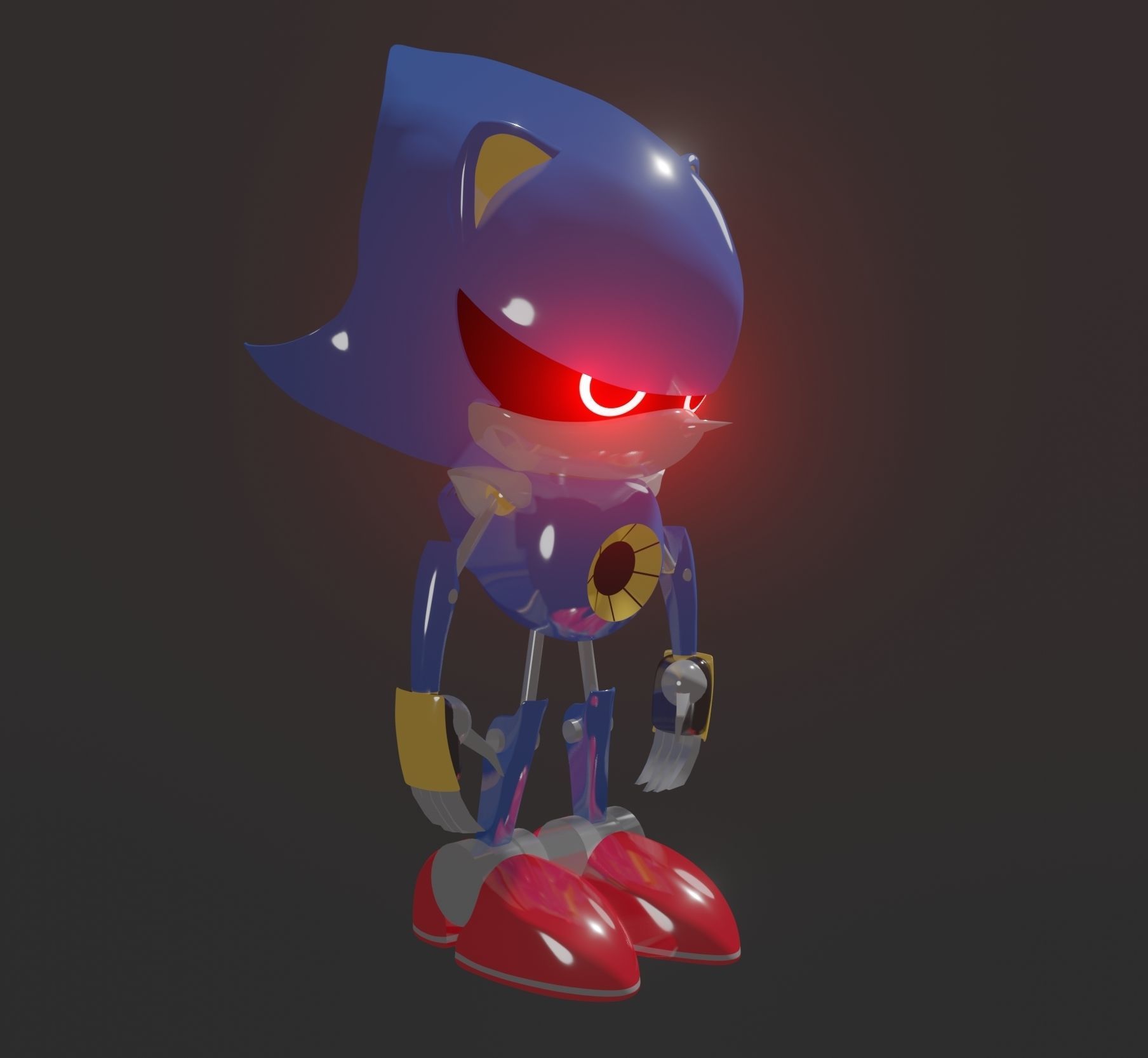 Metal Sonic-sonic menia style Free 3D model_2