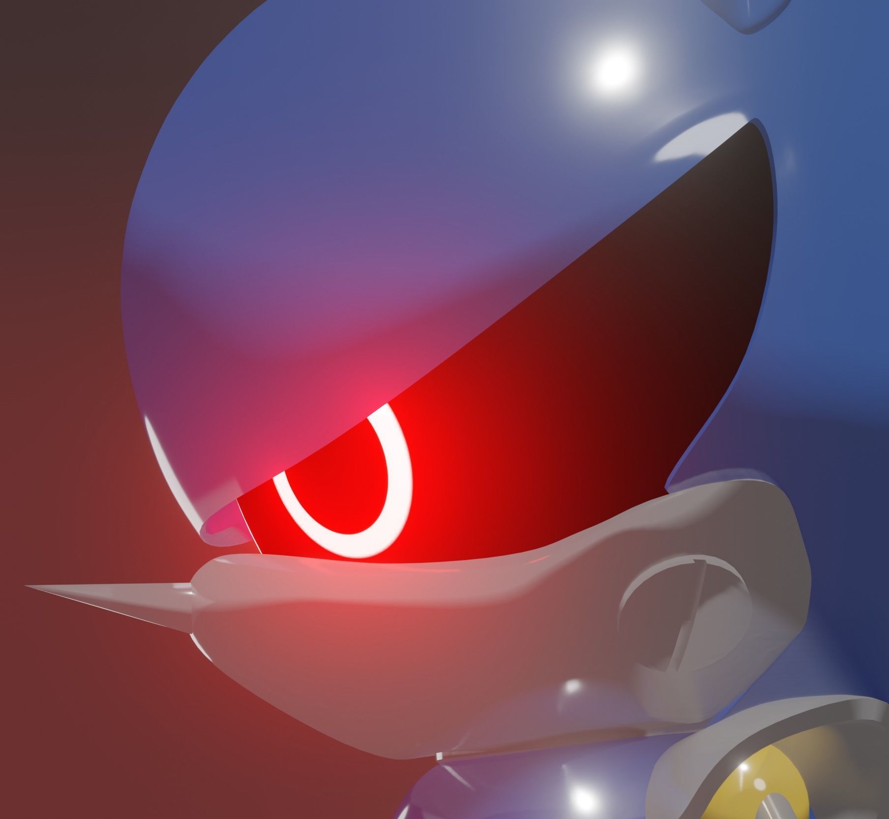 Metal Sonic-sonic menia style Free 3D model_13