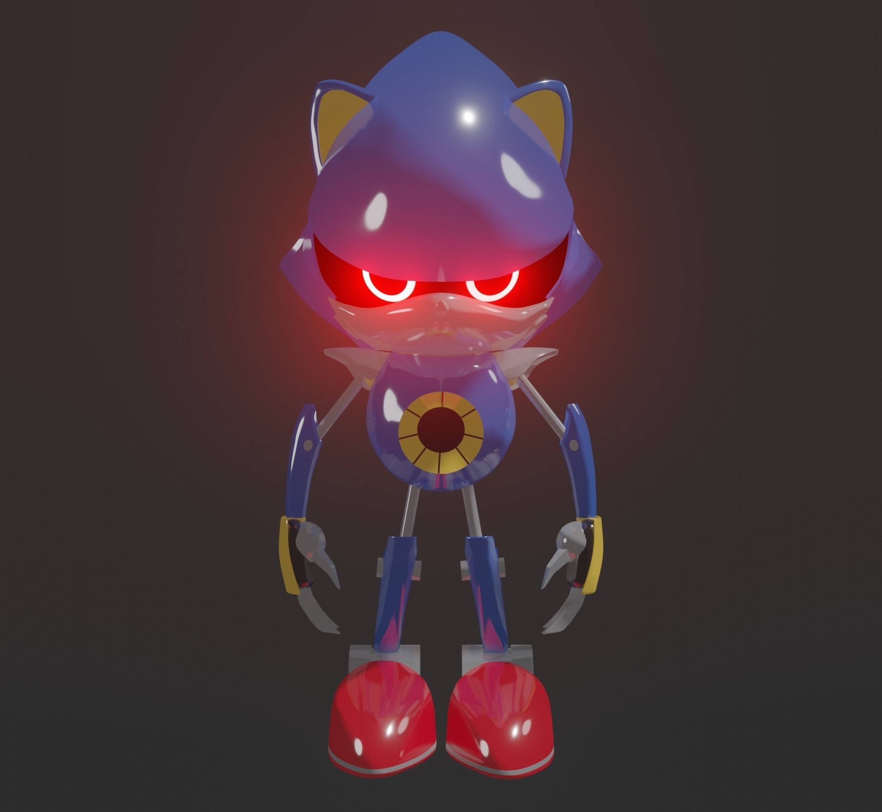 Metal Sonic-sonic menia style Free 3D model_5