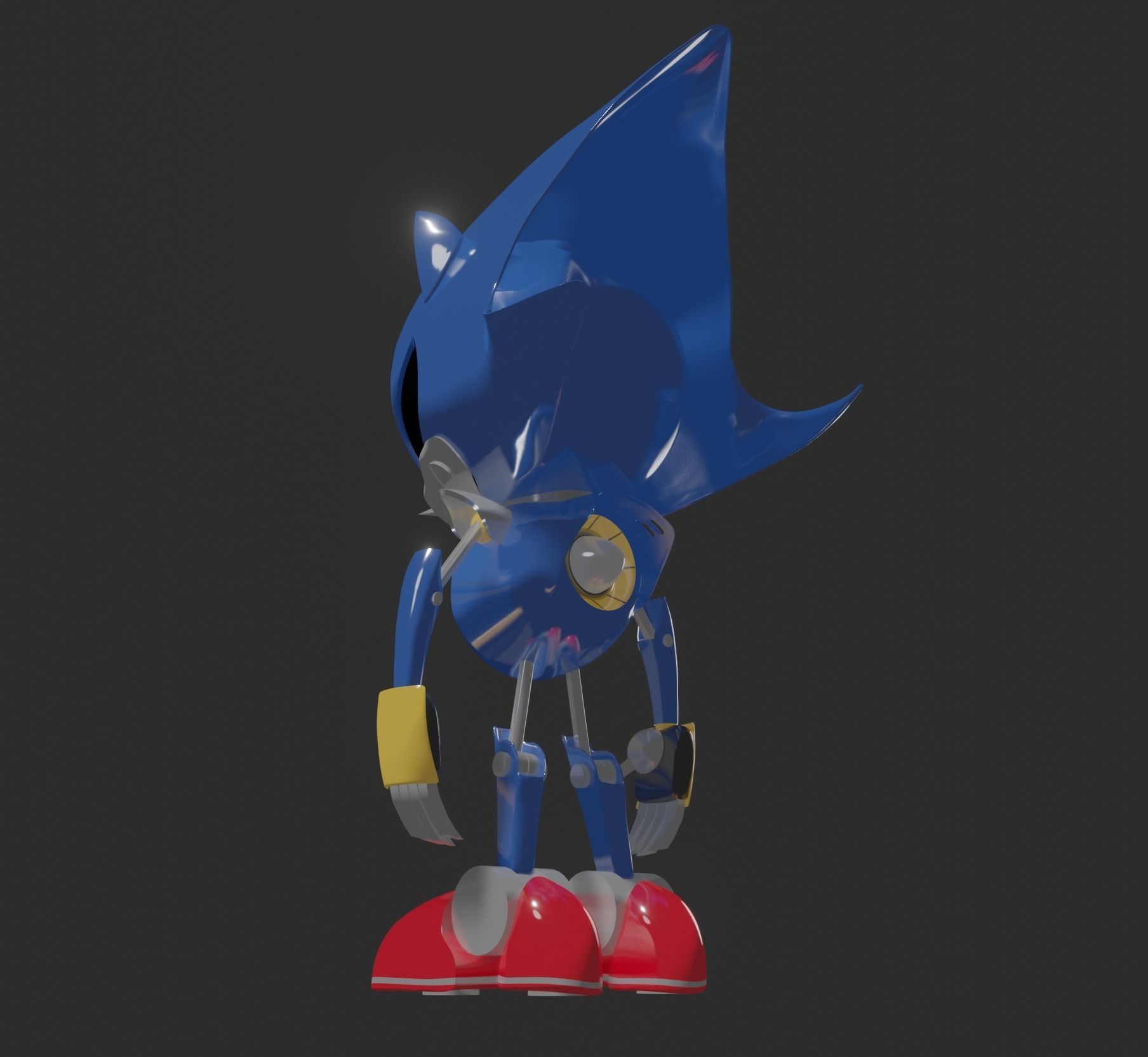 Metal Sonic-sonic menia style Free 3D model_12