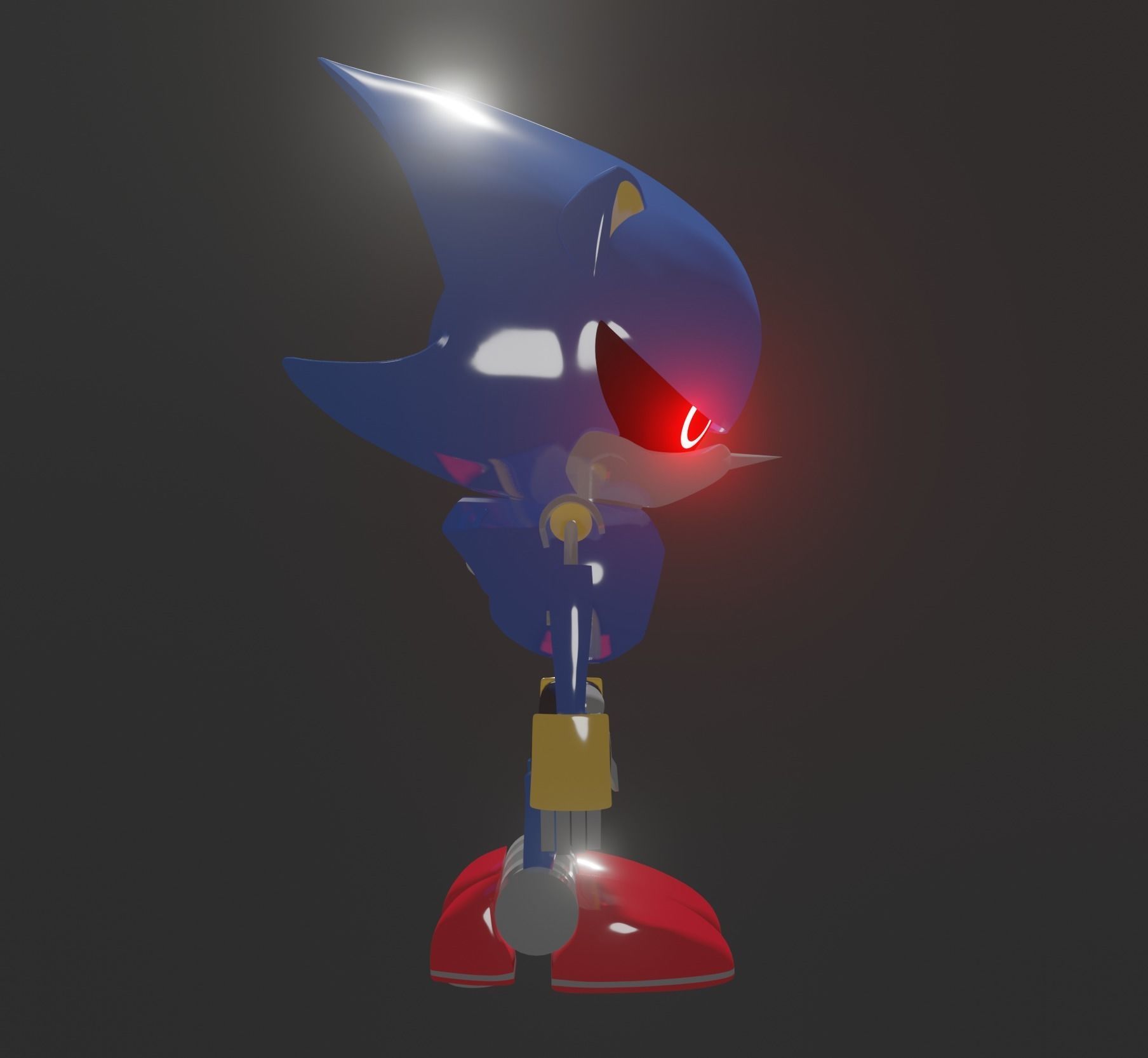 Metal Sonic-sonic menia style Free 3D model_8