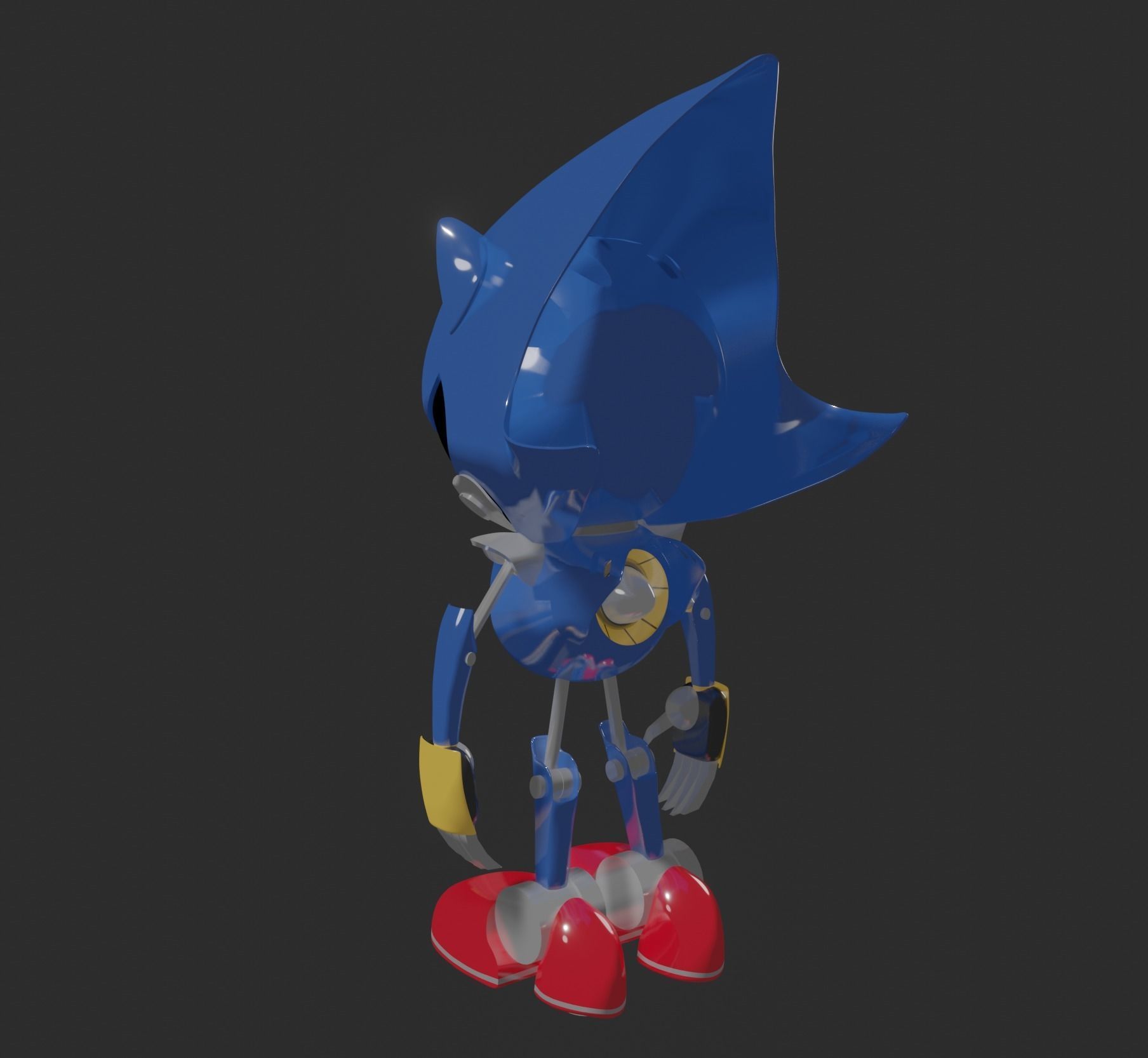 Metal Sonic-sonic menia style Free 3D model_4
