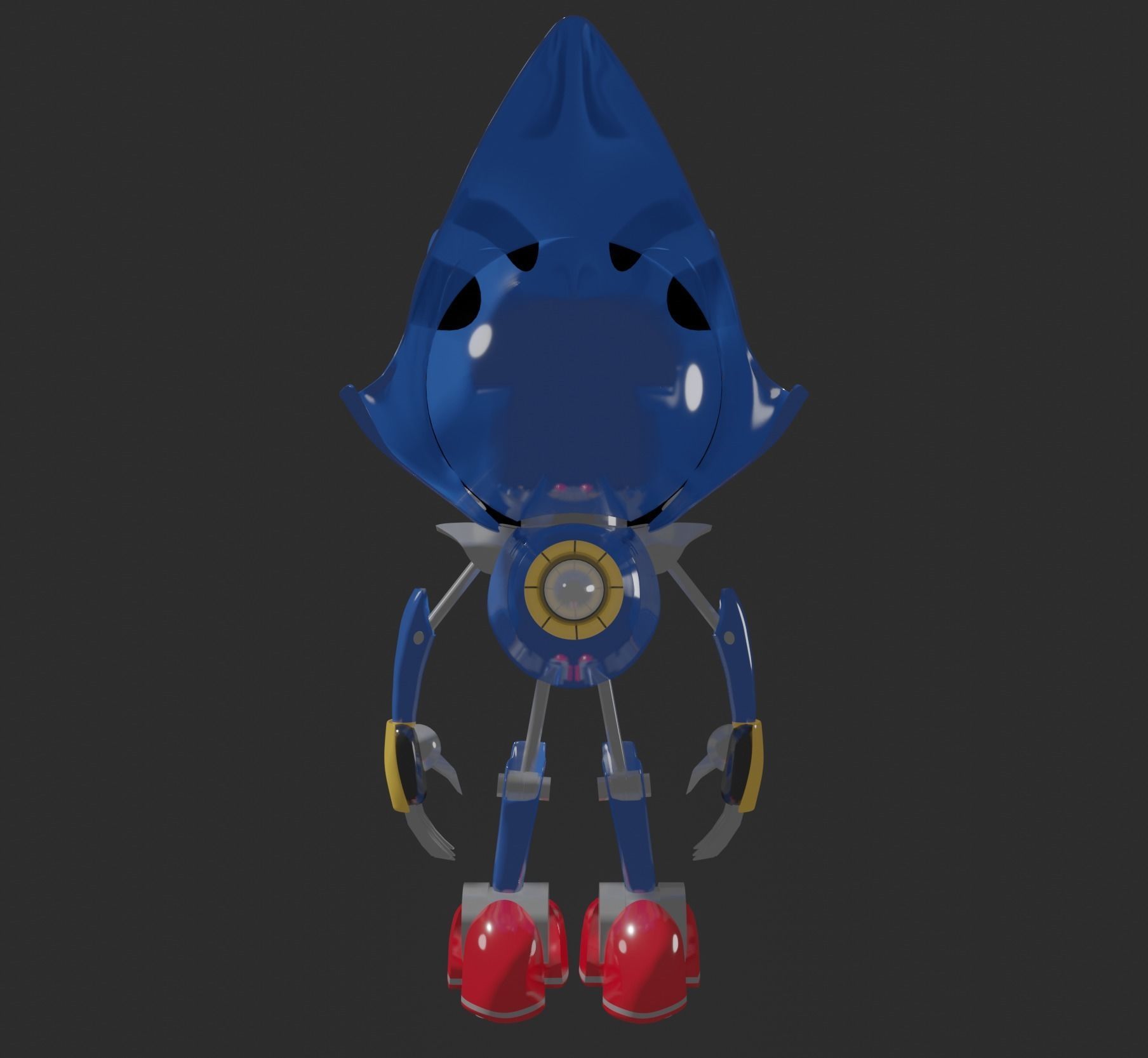 Metal Sonic-sonic menia style Free 3D model_7
