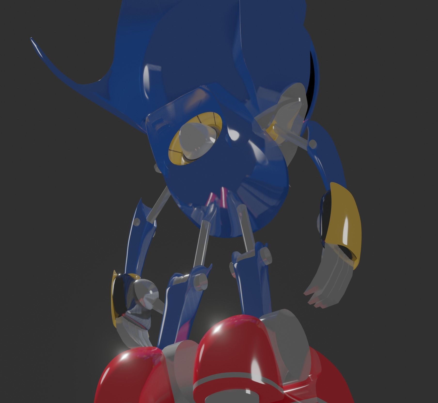 Metal Sonic-sonic menia style Free 3D model_17