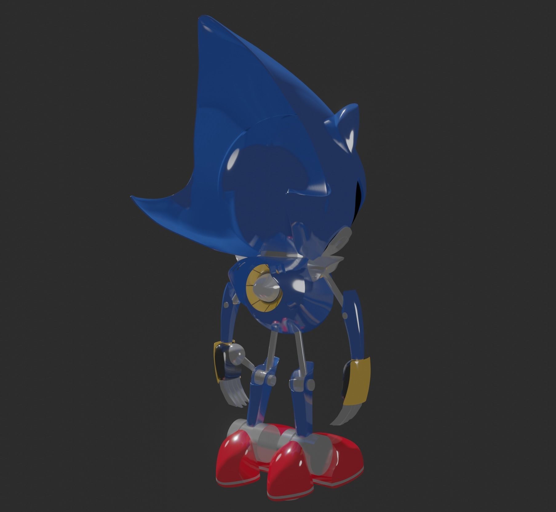 Metal Sonic-sonic menia style Free 3D model_3