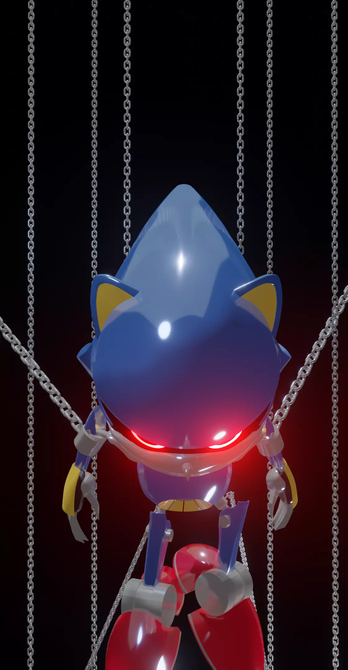 Metal Sonic-sonic menia style Free 3D model_0