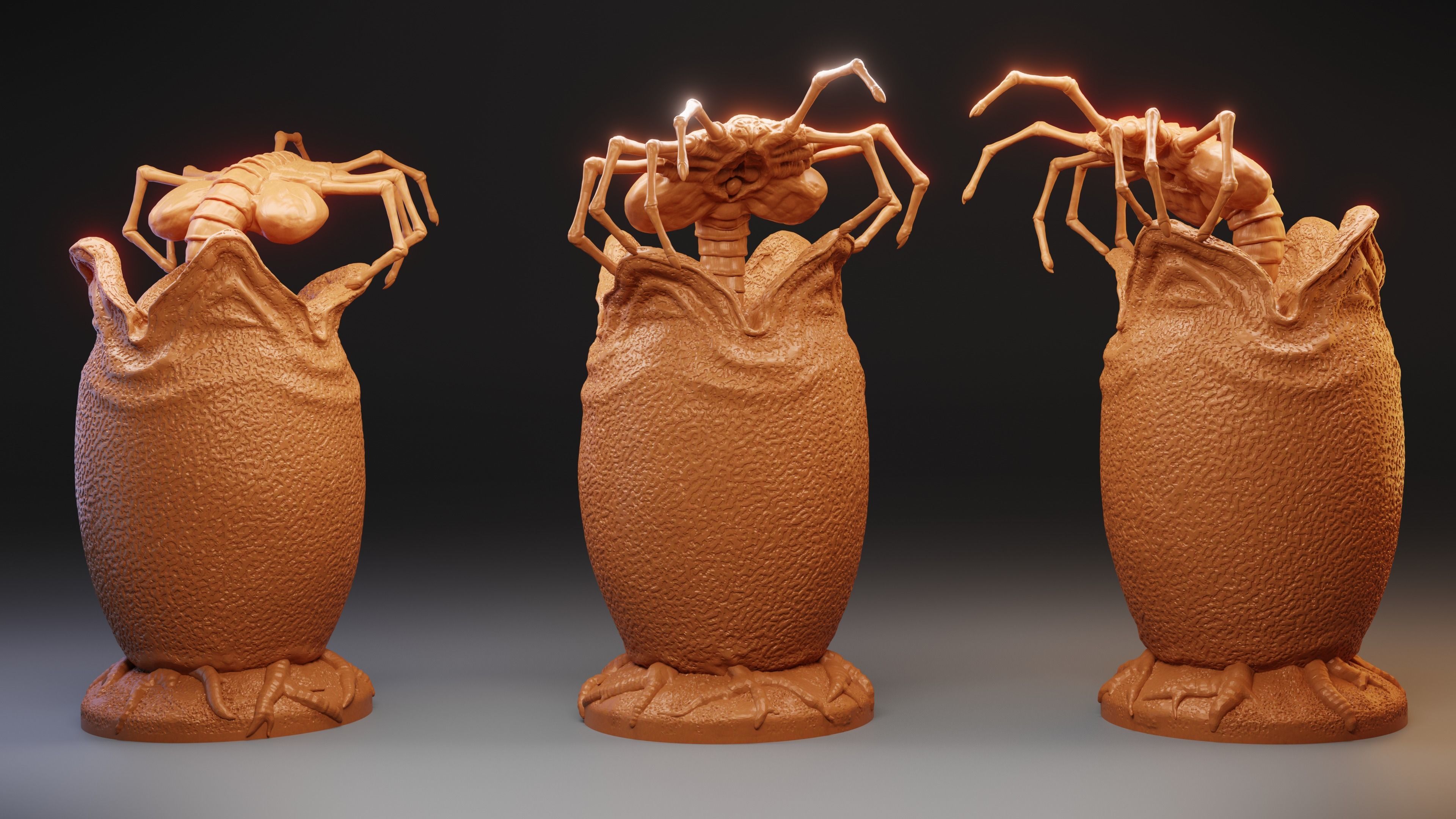 The Facehugger egg 3D print model_3