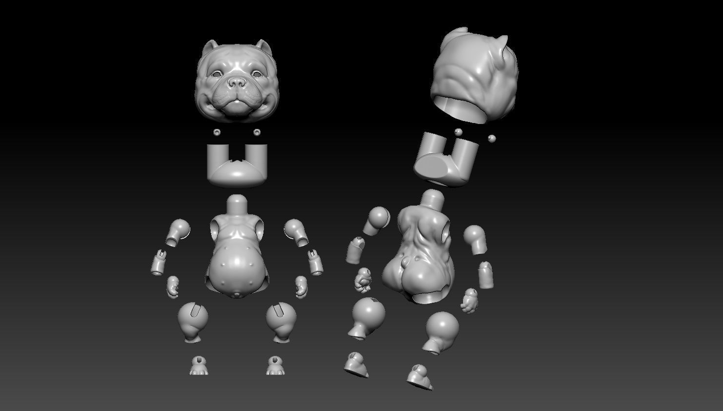 American Bully BJD 3D print model_4