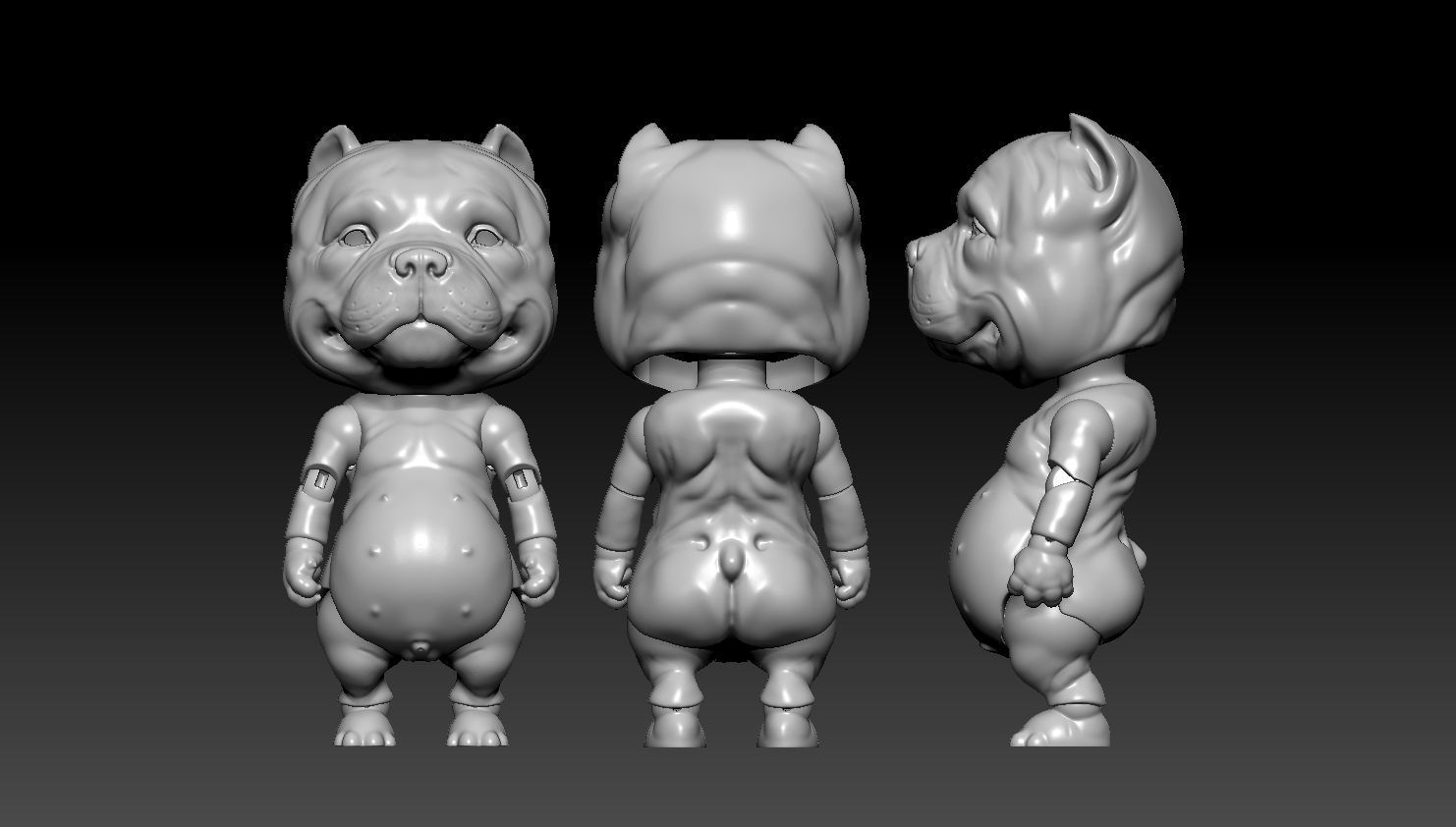 American Bully BJD 3D print model_3