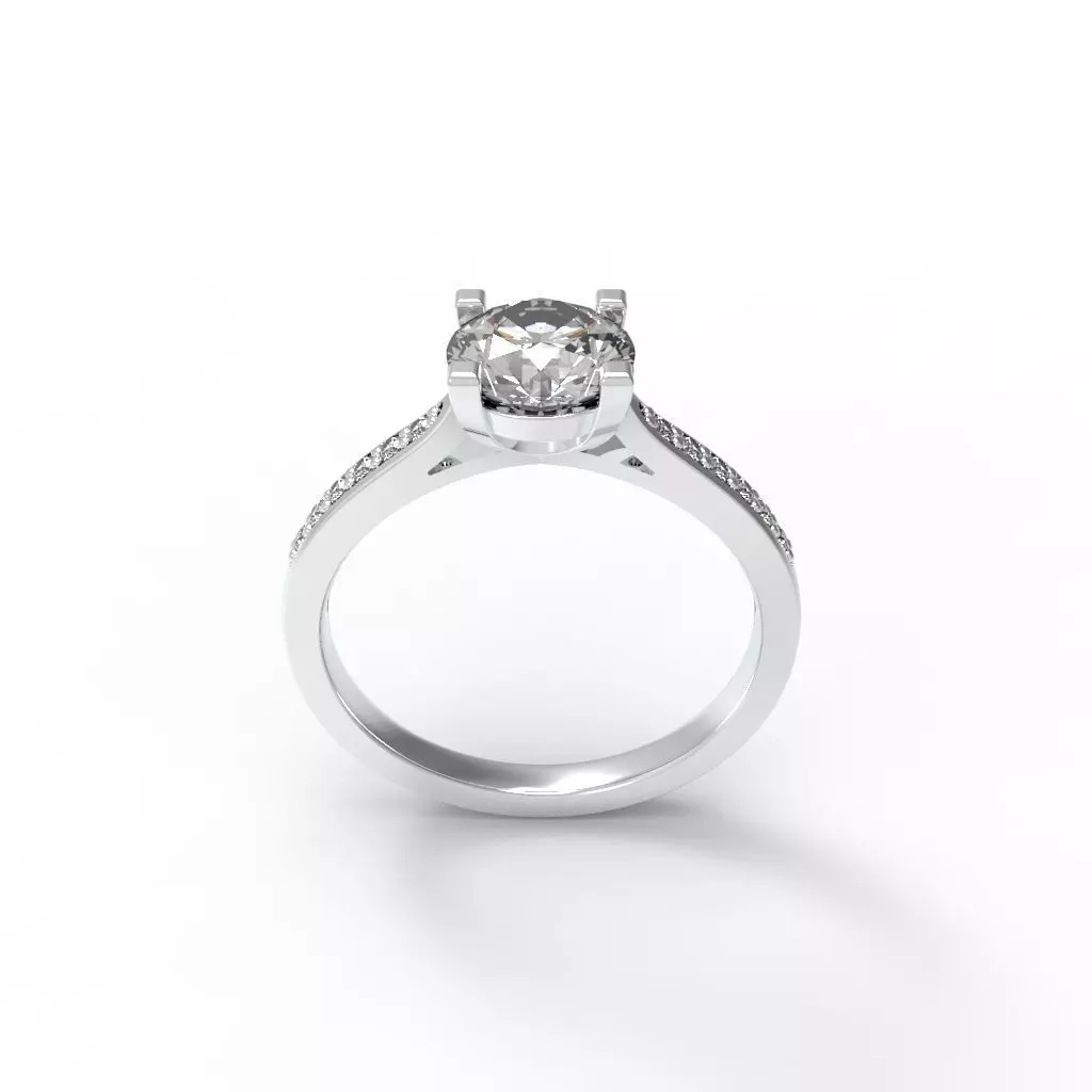 Engagement Diamond 3D STL Ring JEWELLERY 6 3D print model 3D print model_0