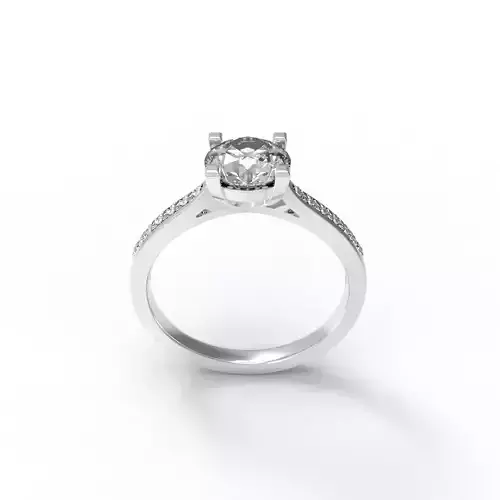 Engagement Diamond 3D STL Ring JEWELLERY 6 3D print model