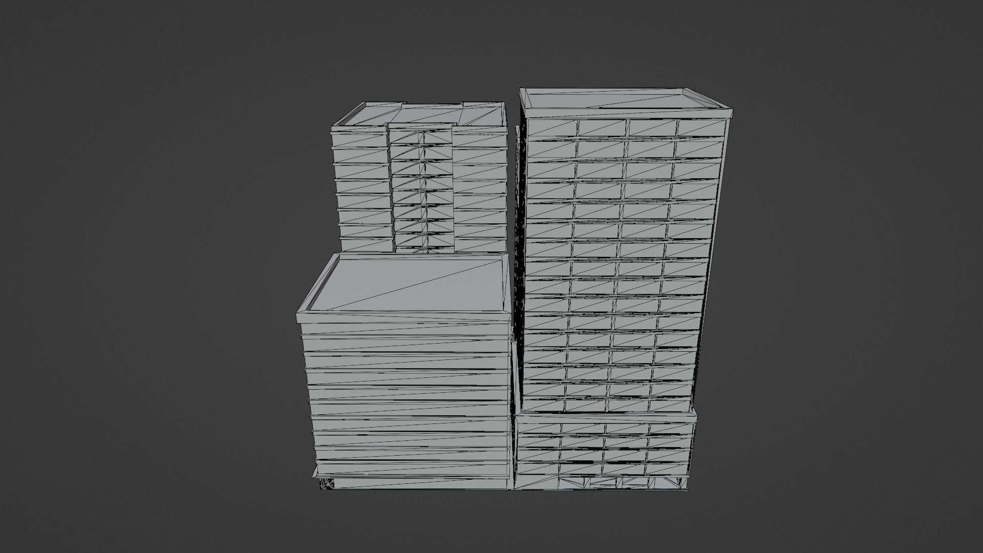 Voxel City  Low-poly 3D model_7