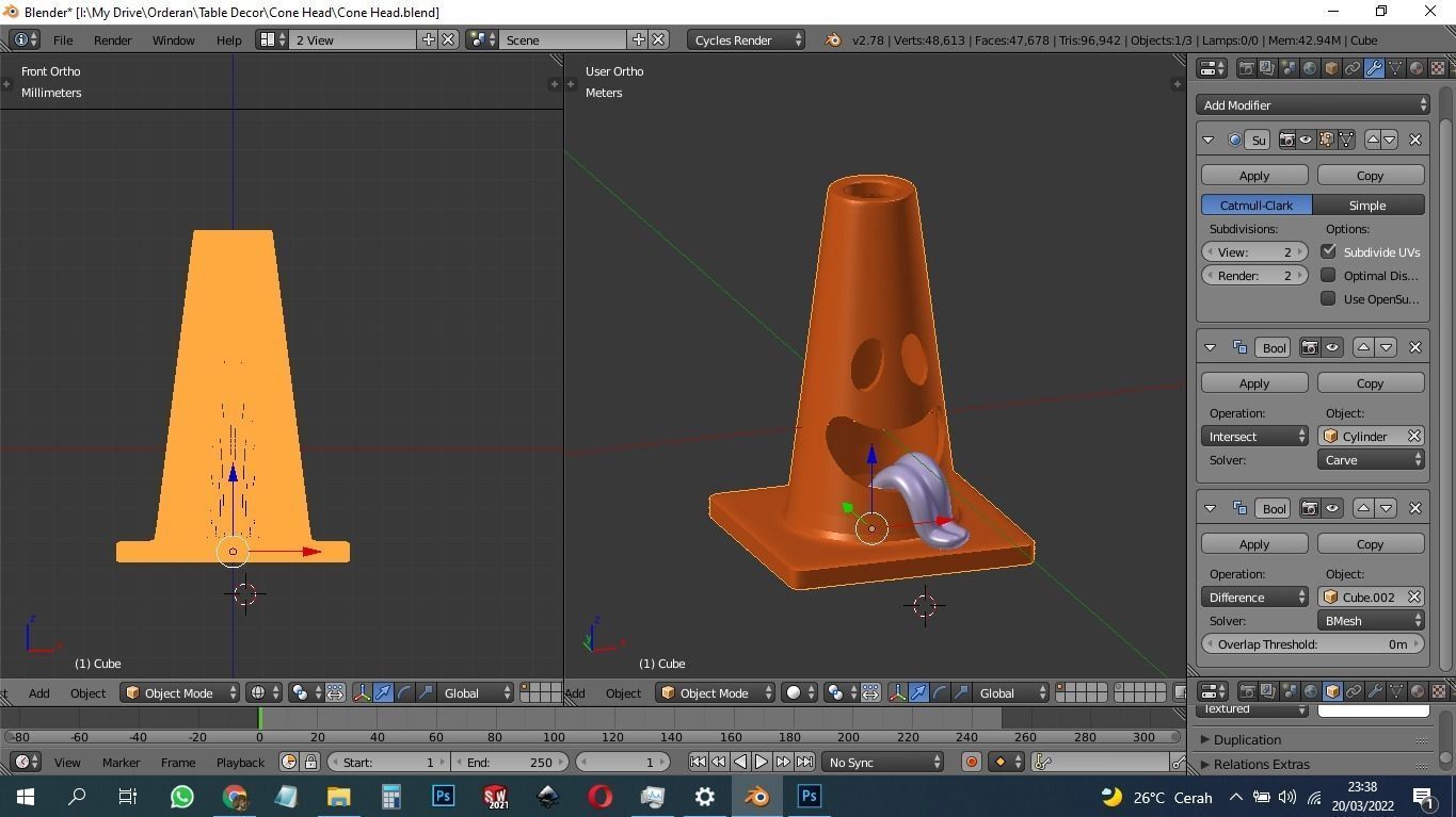 Cone Head 3D print model_1