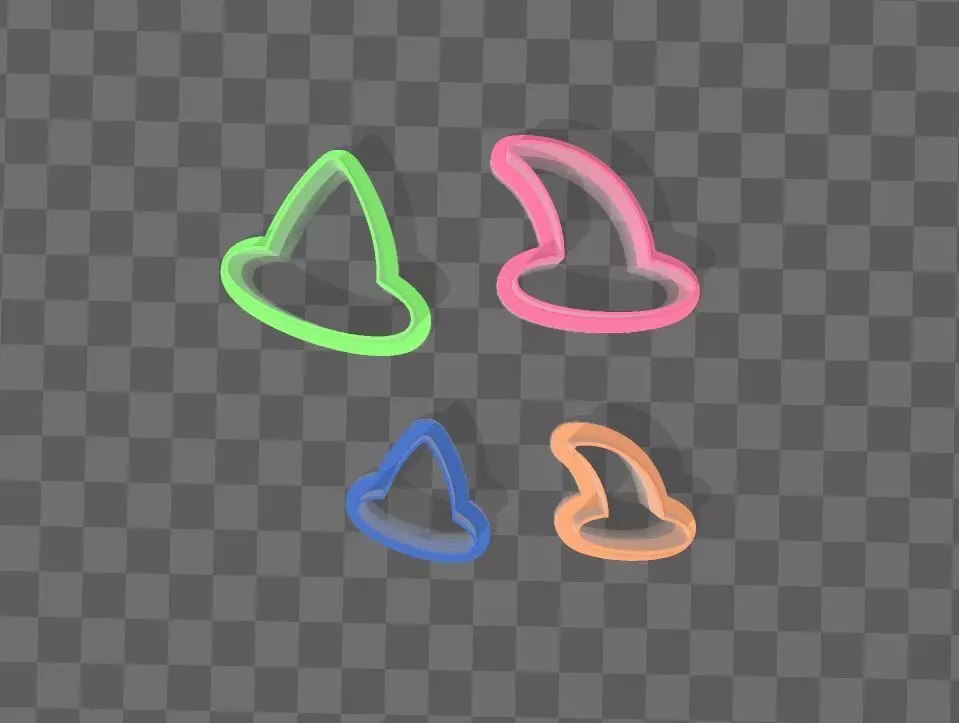 Witch hat polymer clay cutter Free 3D print model_0