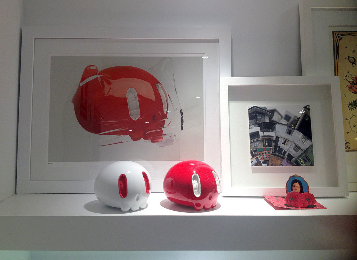 Skulls three wooden 3D print model_3