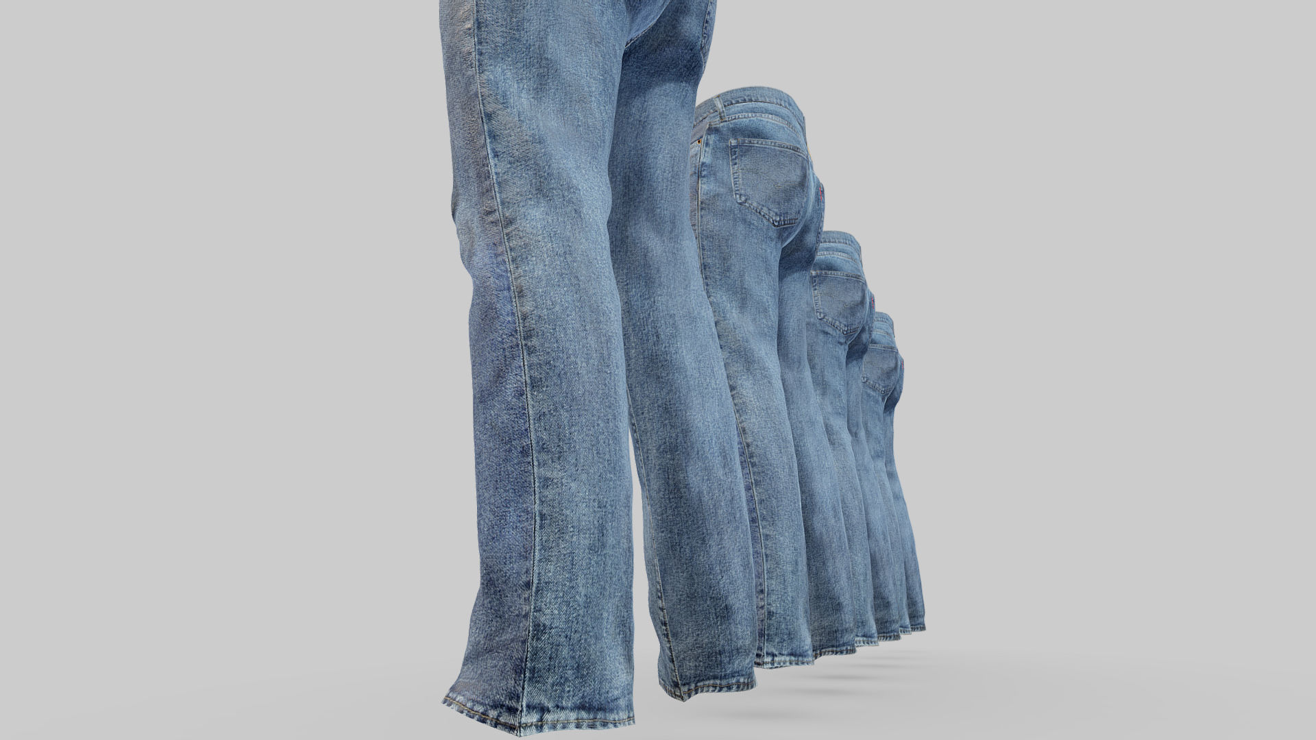 Levi 501 Low-poly 3D model_4