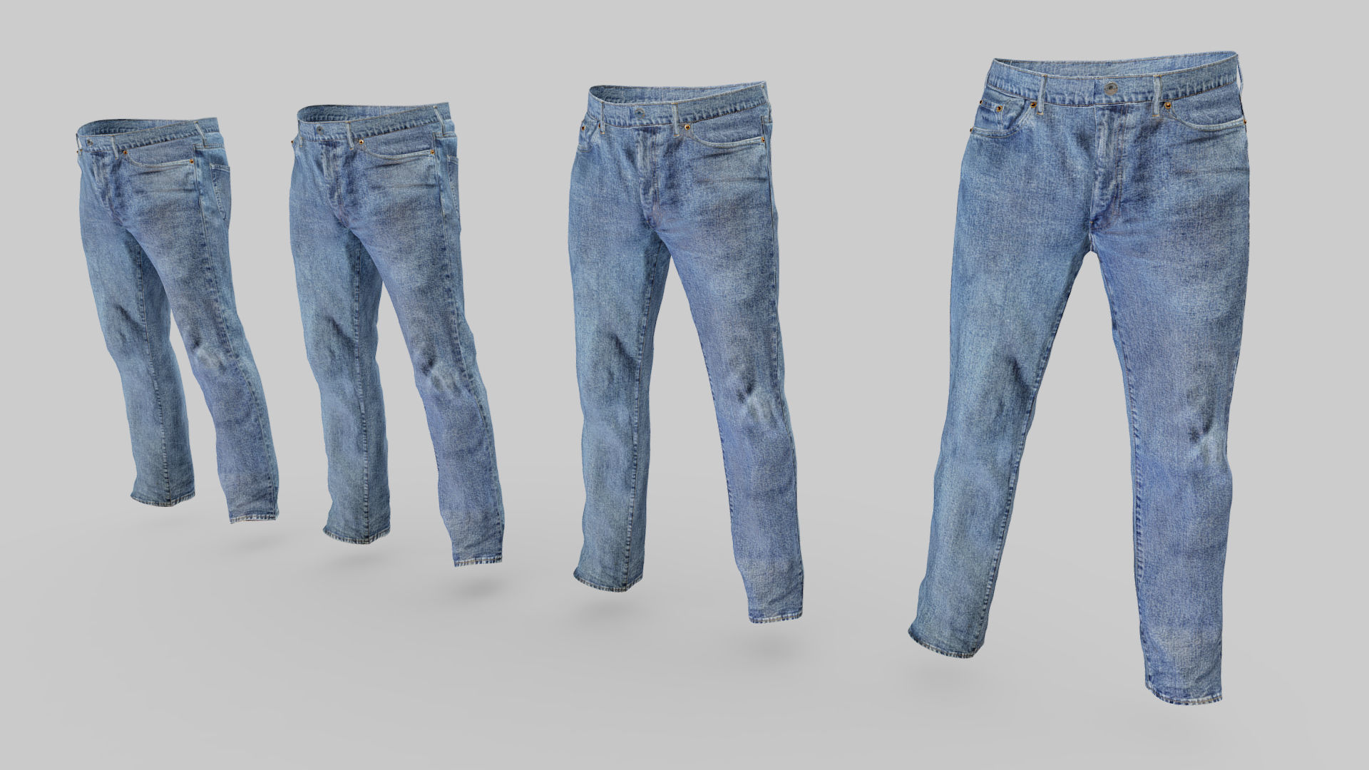 Levi 501 Low-poly 3D model_1