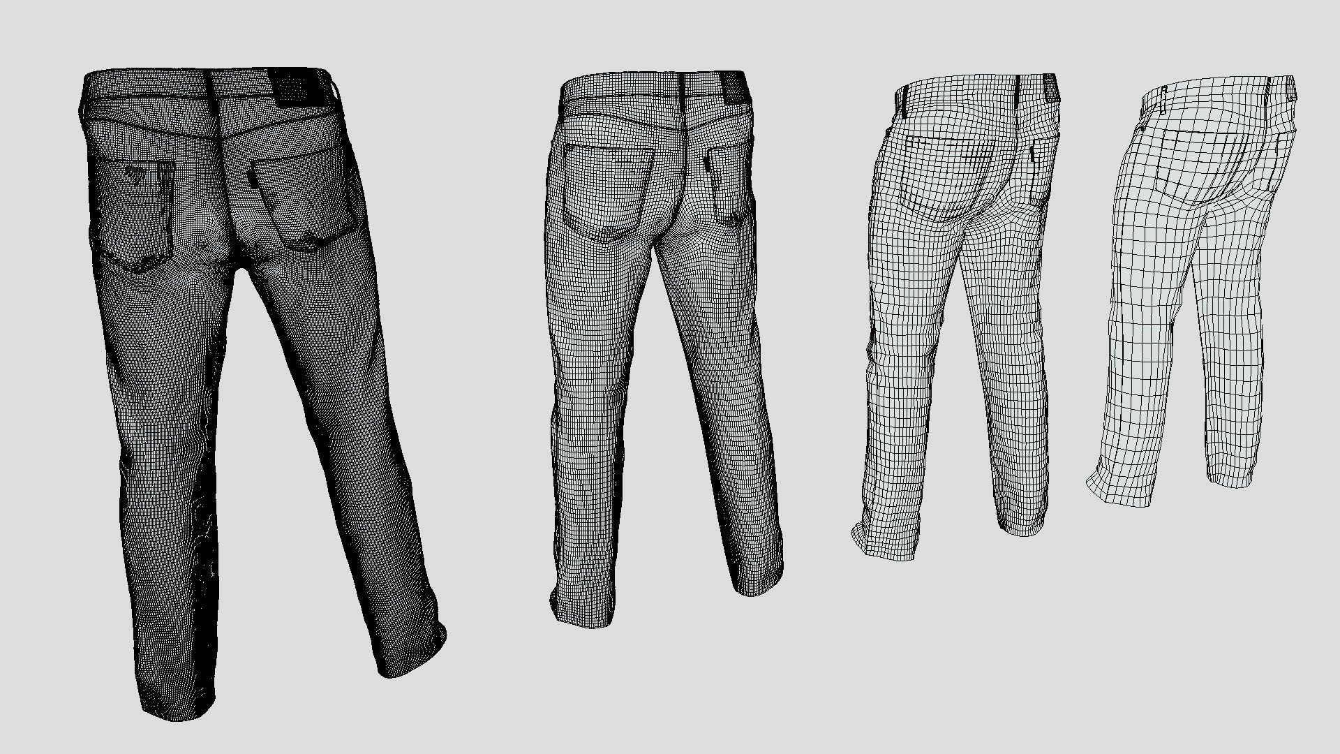 Levi 501 Low-poly 3D model_6