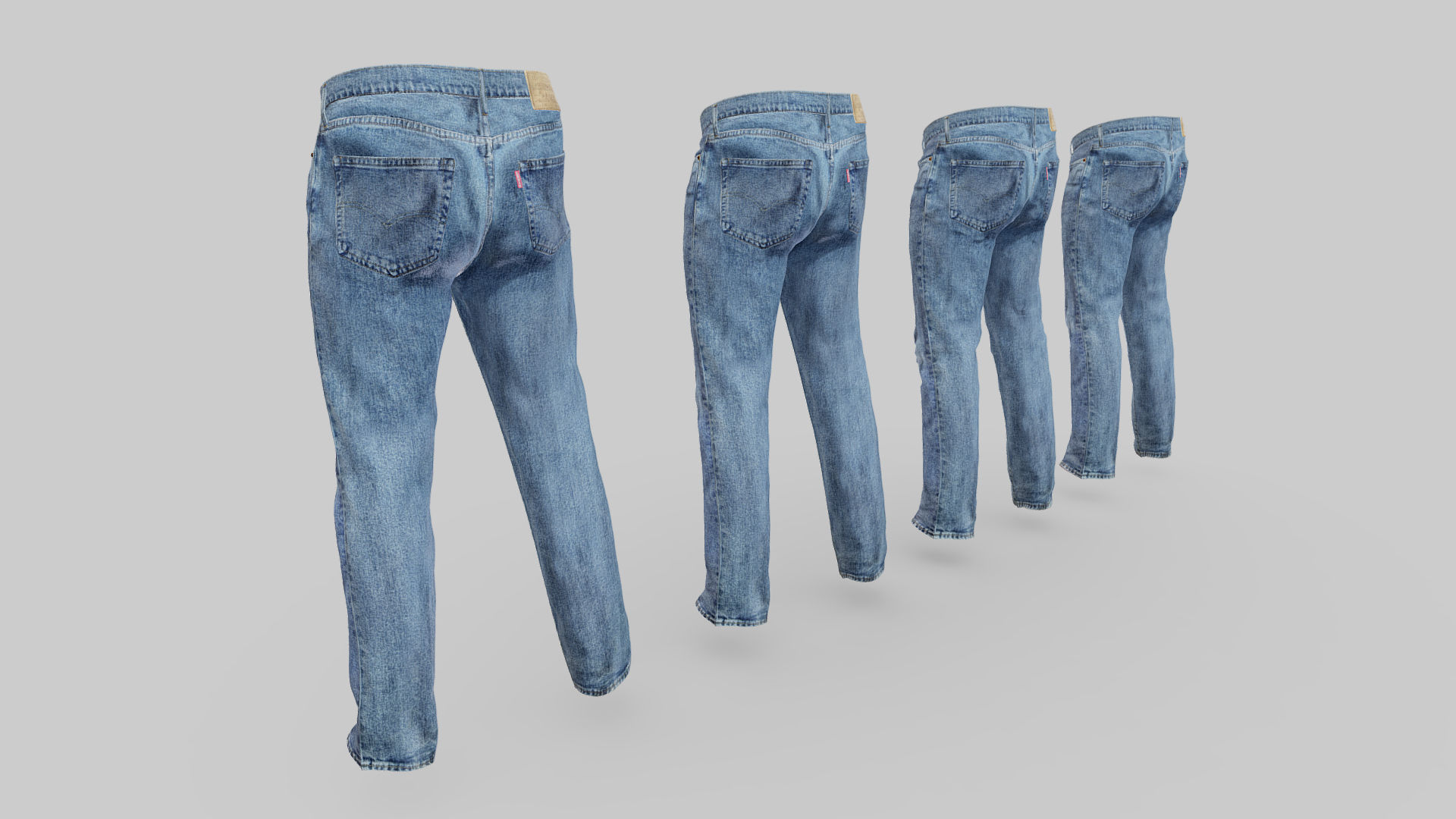 Levi 501 Low-poly 3D model_2