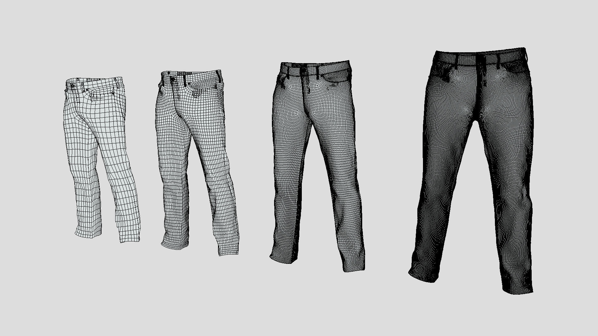 Levi 501 Low-poly 3D model_5