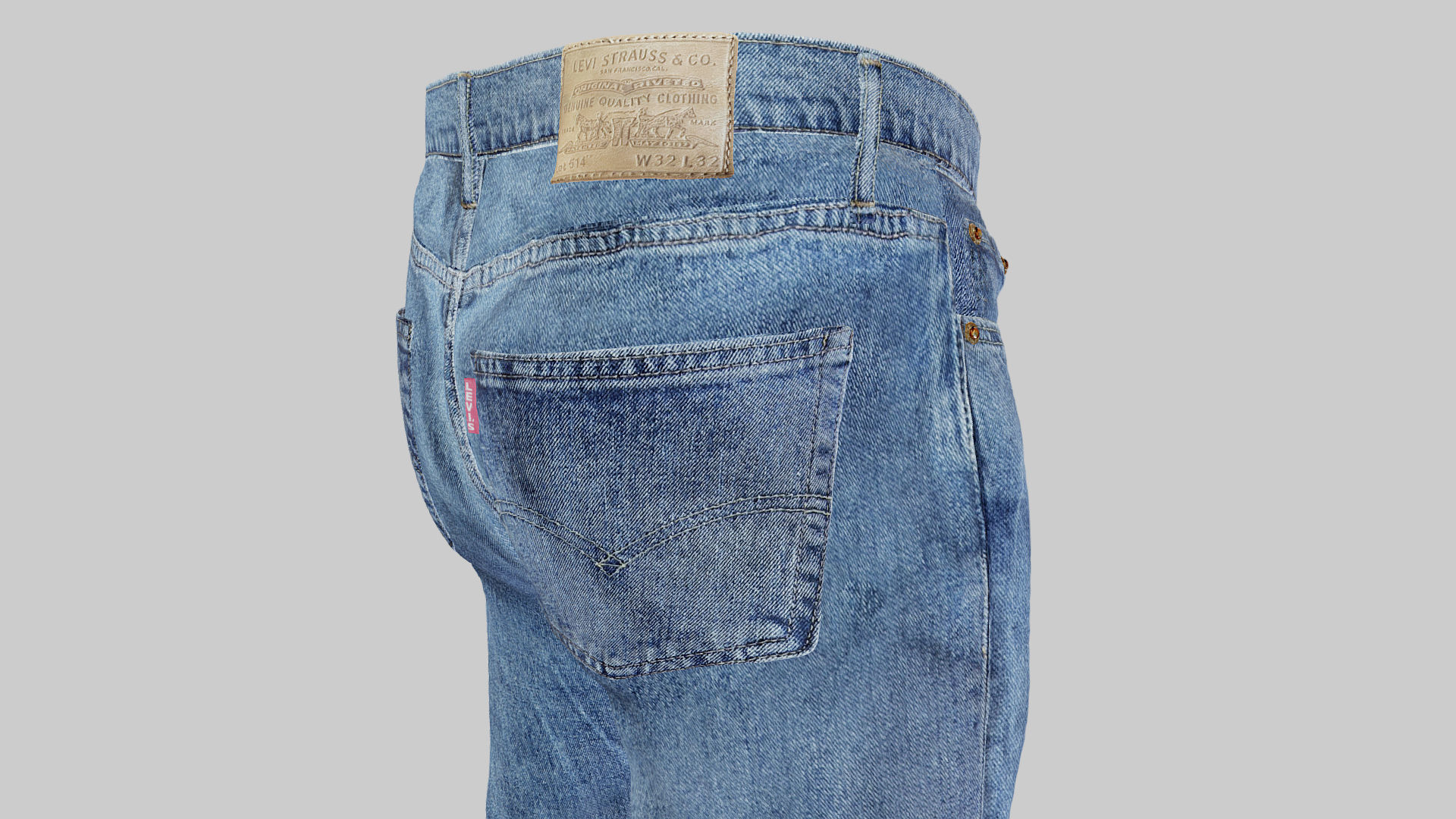 Levi 501 Low-poly 3D model_3