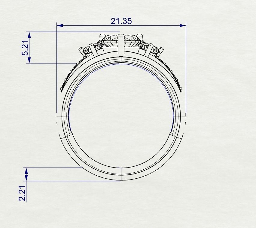 Engagement Diamond 3D STL Ring JEWELLERY 18 3D print model 3D print model_11