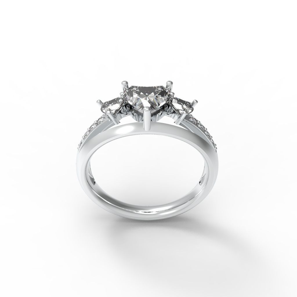 Engagement Diamond 3D STL Ring JEWELLERY 18 3D print model 3D print model_10