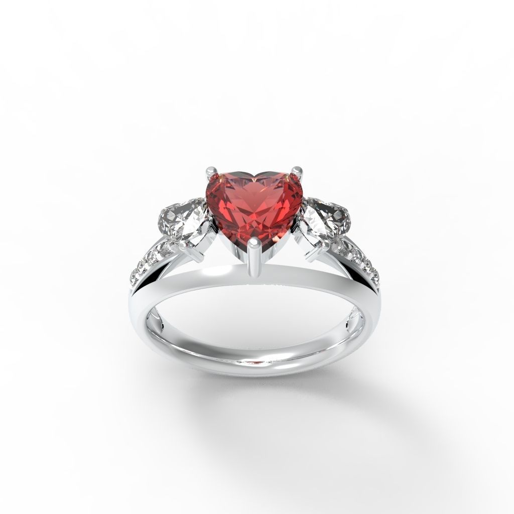 Engagement Diamond 3D STL Ring JEWELLERY 18 3D print model 3D print model_4