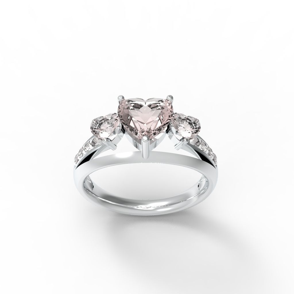 Engagement Diamond 3D STL Ring JEWELLERY 18 3D print model 3D print model_1