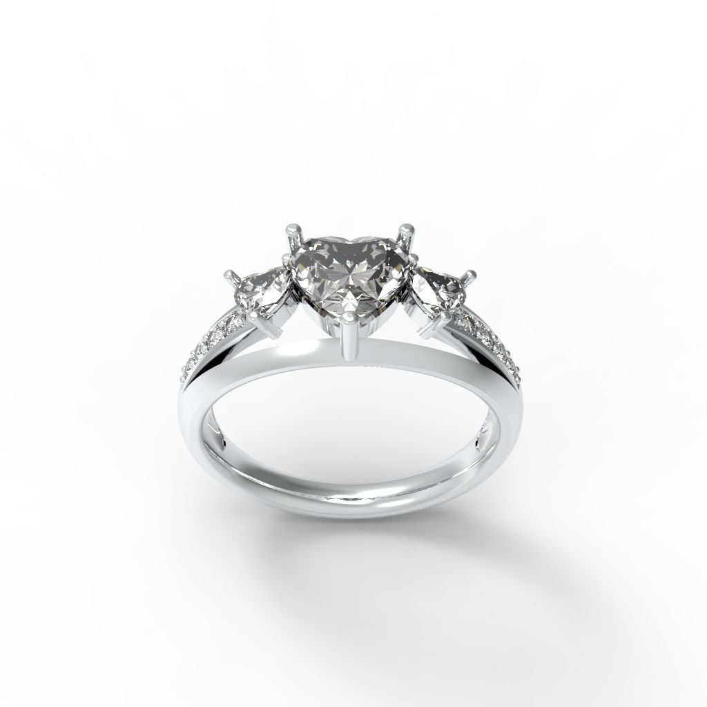 Engagement Diamond 3D STL Ring JEWELLERY 18 3D print model 3D print model_6