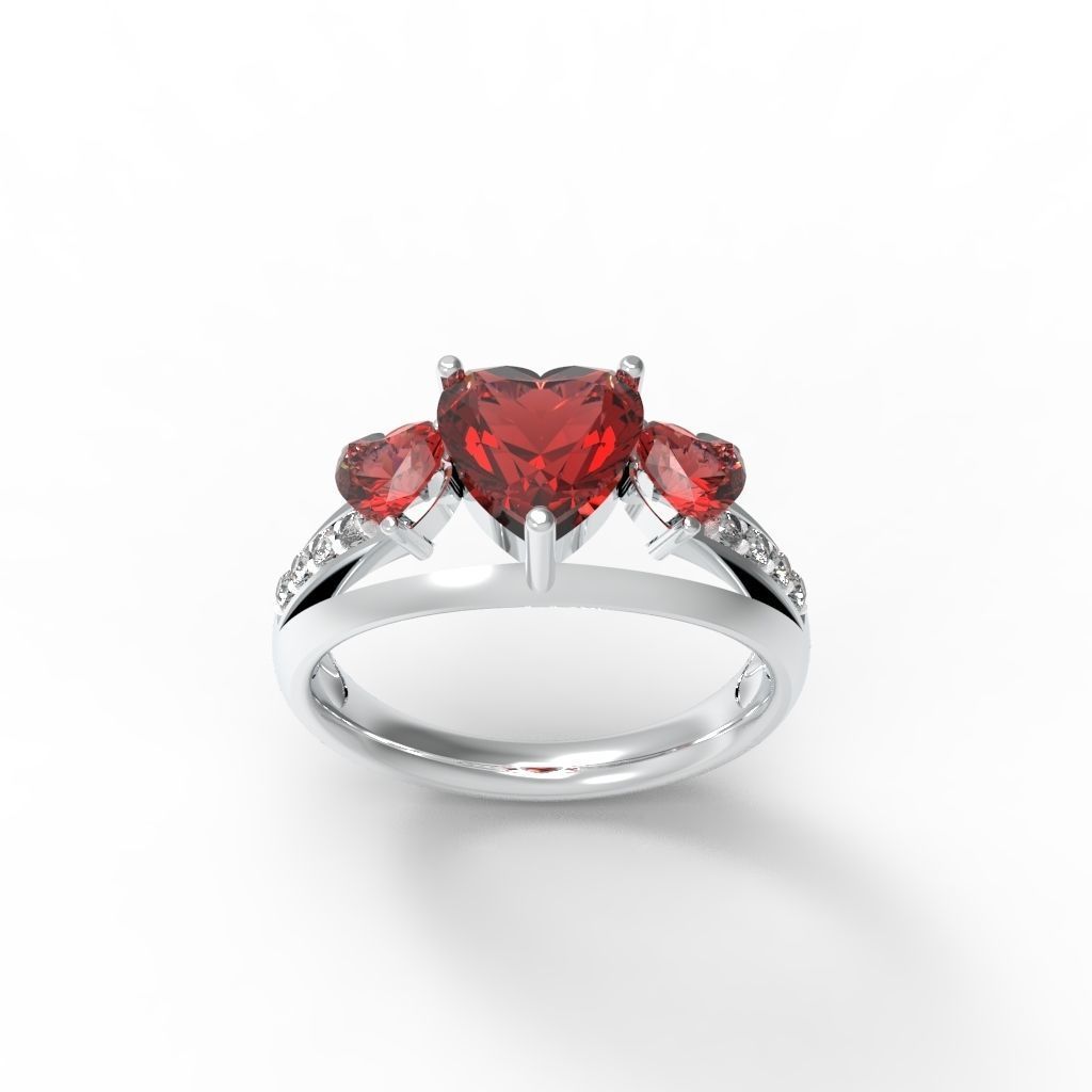 Engagement Diamond 3D STL Ring JEWELLERY 18 3D print model 3D print model_3