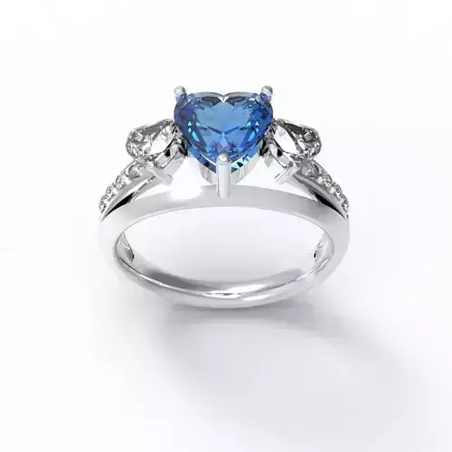 Engagement Diamond 3D STL Ring JEWELLERY 18 3D print model