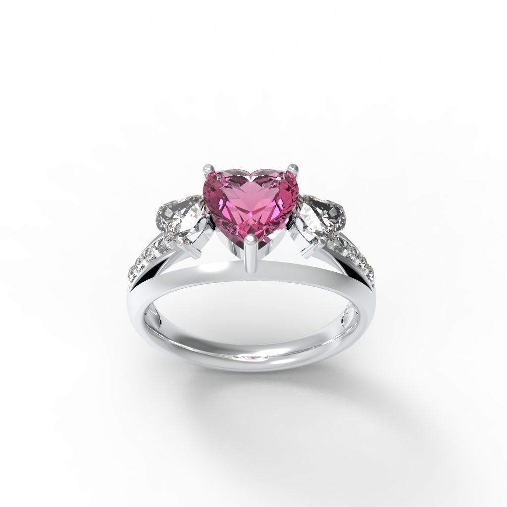 Engagement Diamond 3D STL Ring JEWELLERY 18 3D print model 3D print model_2